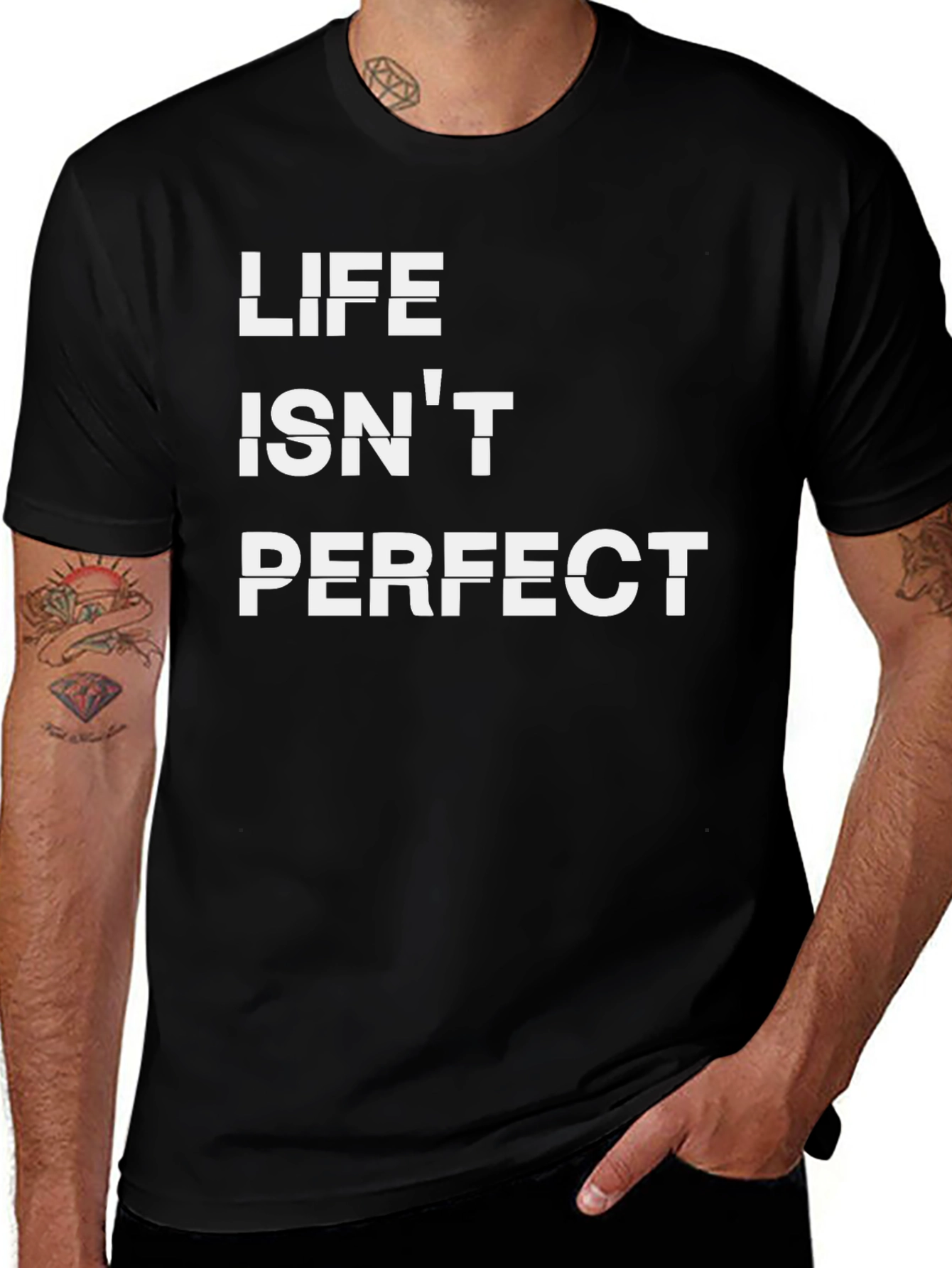 Life Isnt Perfect Graphic Tee - Black