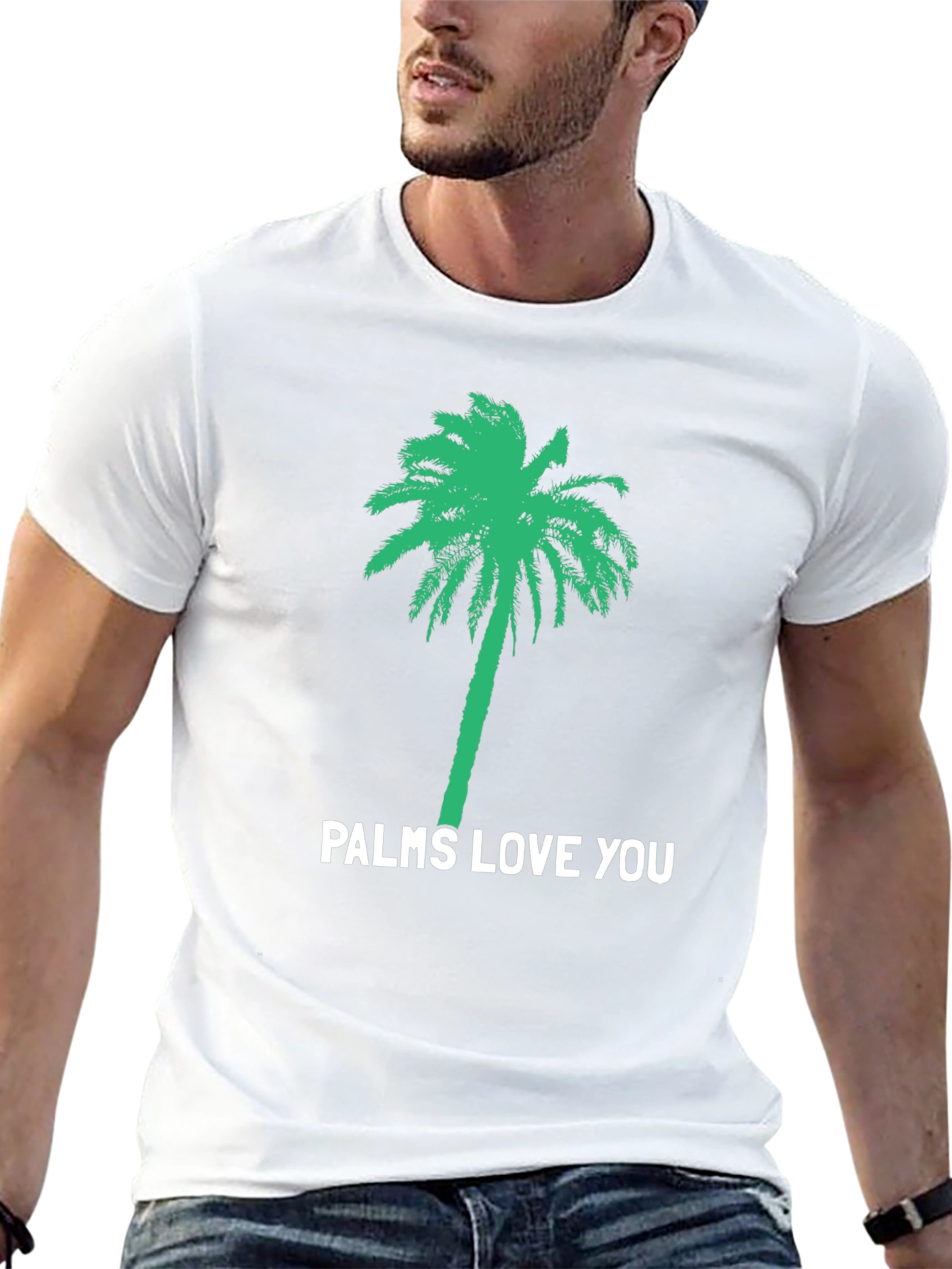 Palms Love You Black Graphic Tee