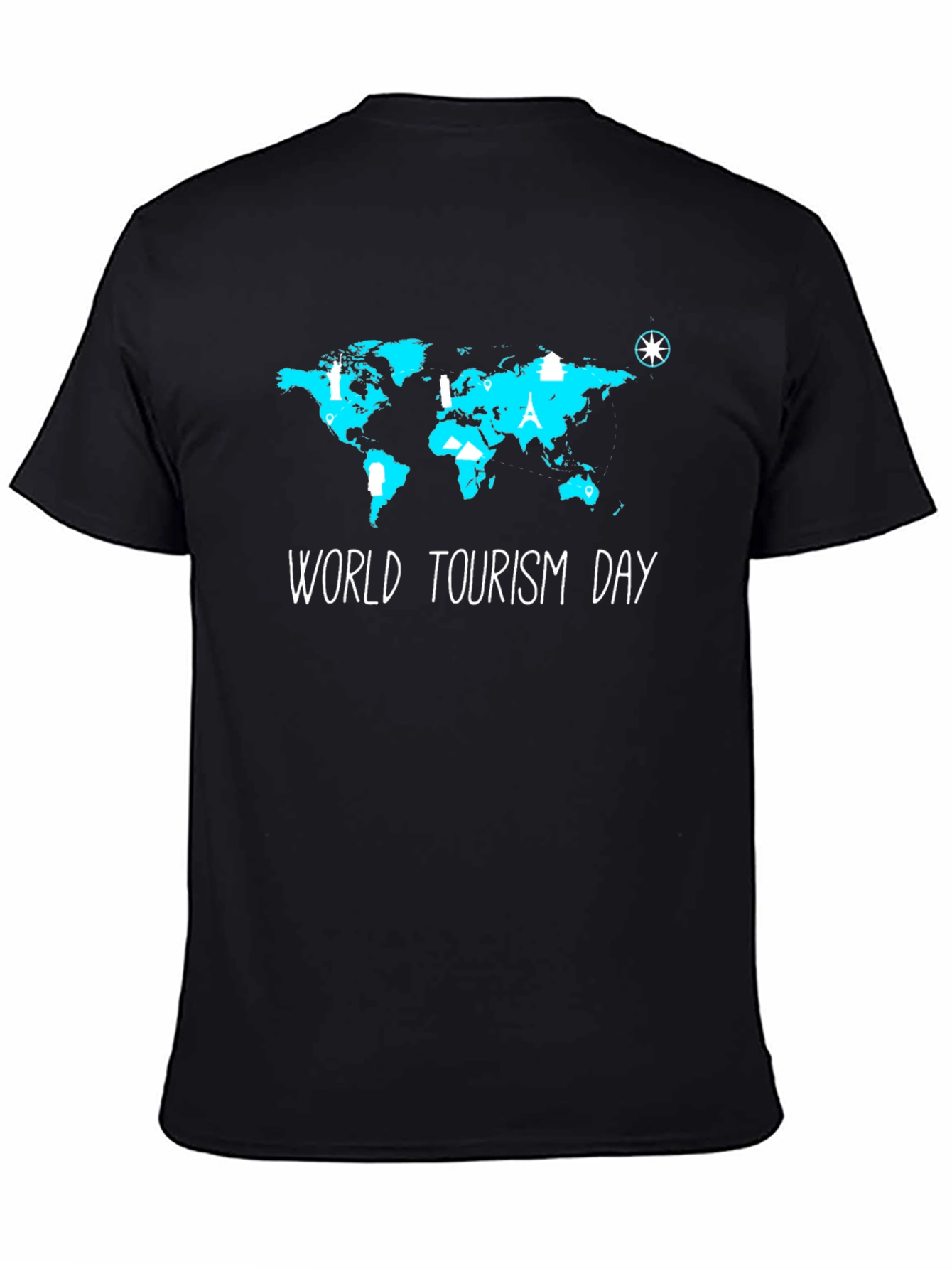 World Tourism Day T-Shirt - Travel Map Graphic Tee