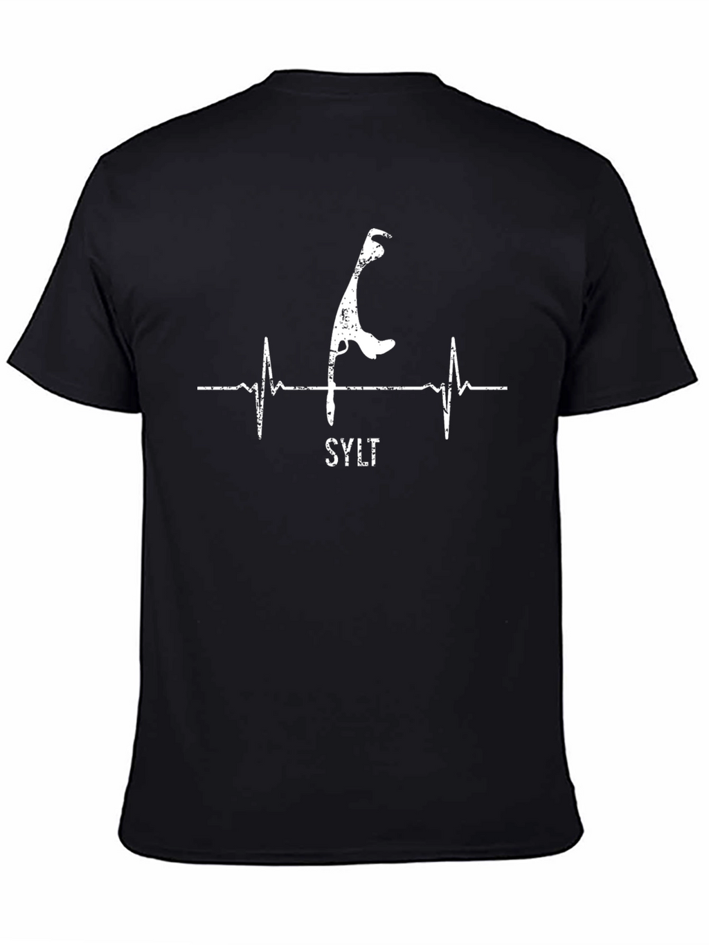 Sylt Island Heartbeat T-Shirt - Black