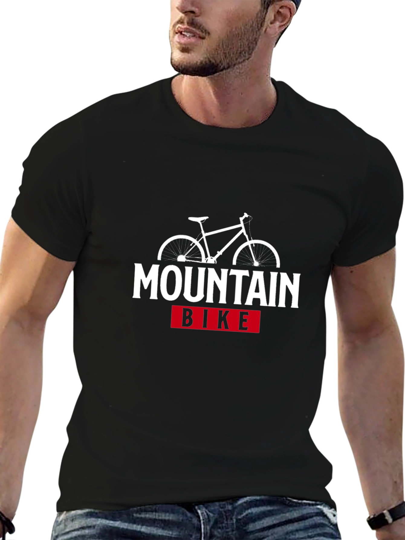 Mountain Bike Graphic T-Shirt - Black