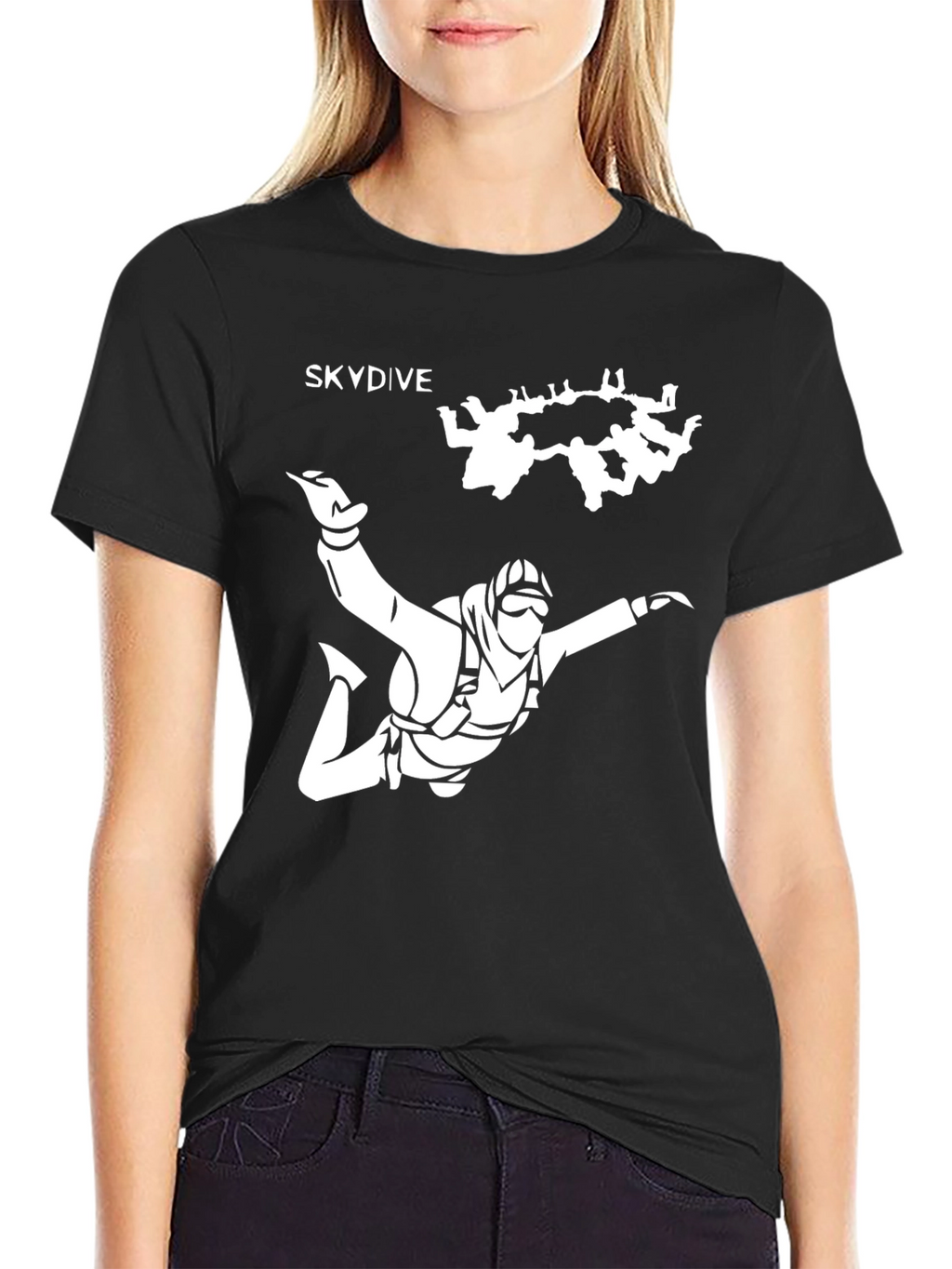 Skydive Graphic Black T-Shirt