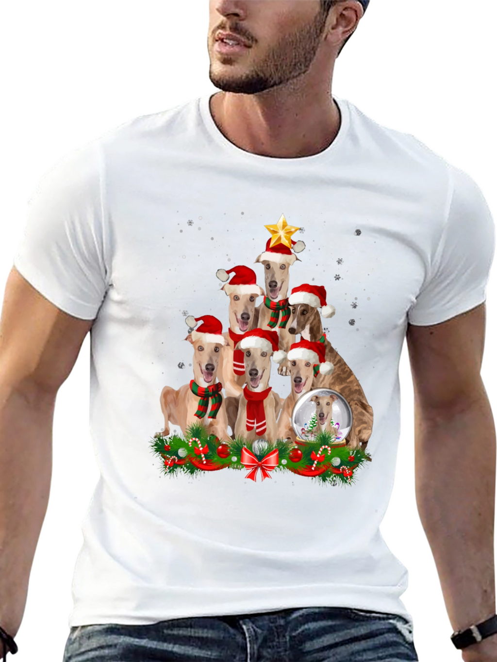 Christmas Dog T-Shirt Holiday Pet Lovers Tee