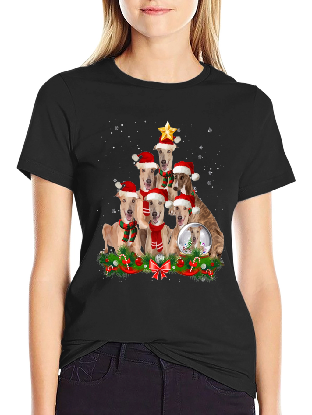 Christmas Dog T-Shirt Holiday Pet Lovers Tee