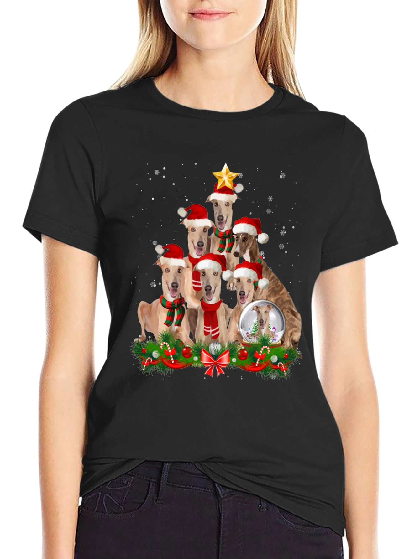 Christmas Dog T-Shirt Holiday Pet Lovers Tee
