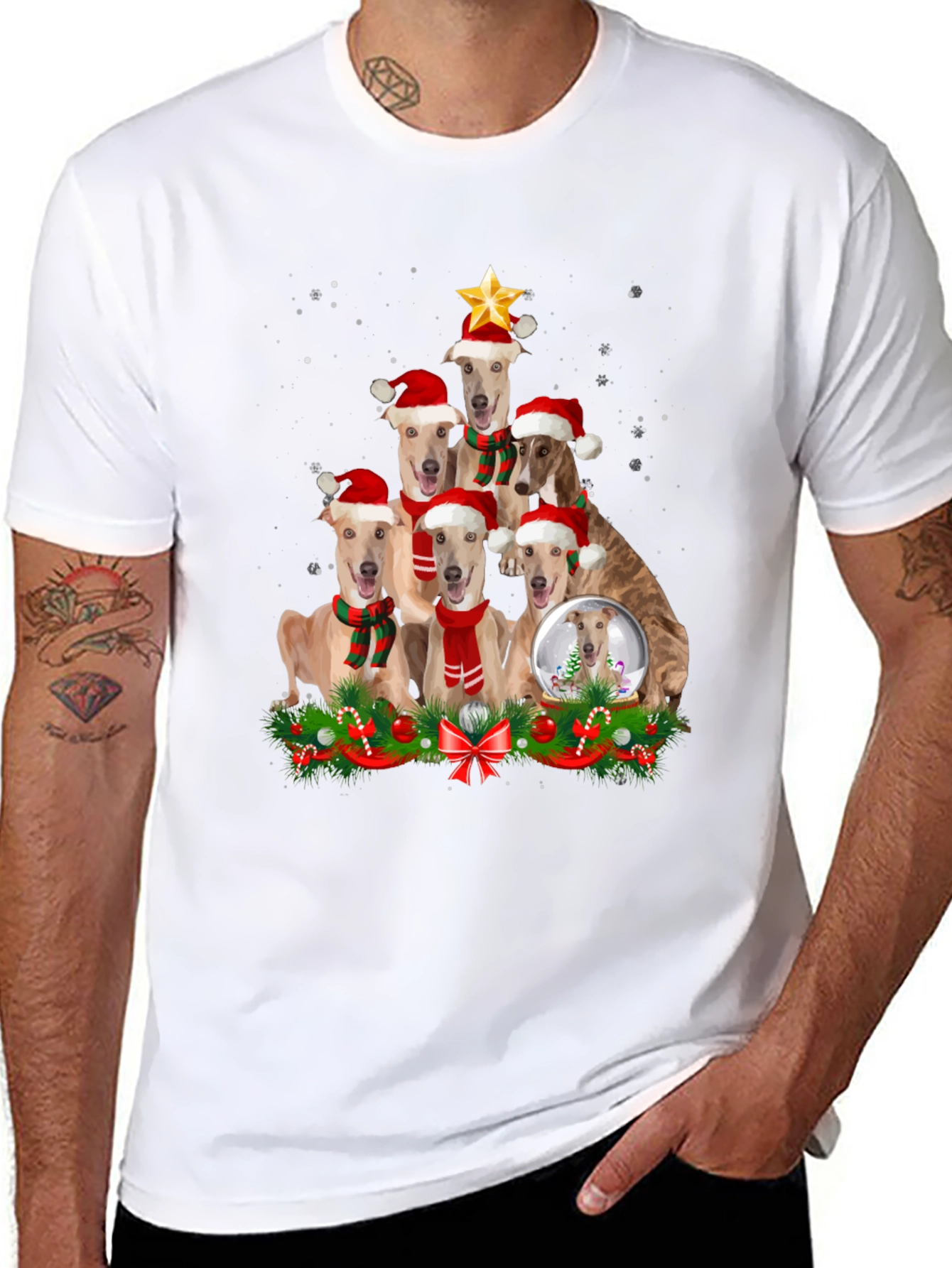 Christmas Dog T-Shirt Holiday Pet Lovers Tee