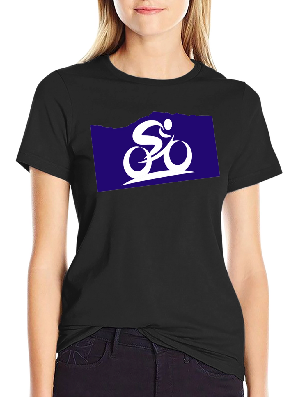 Cycling Graphic Tee - Black