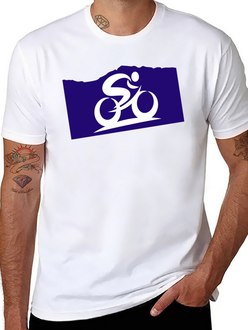 Cycling Graphic Tee - Black
