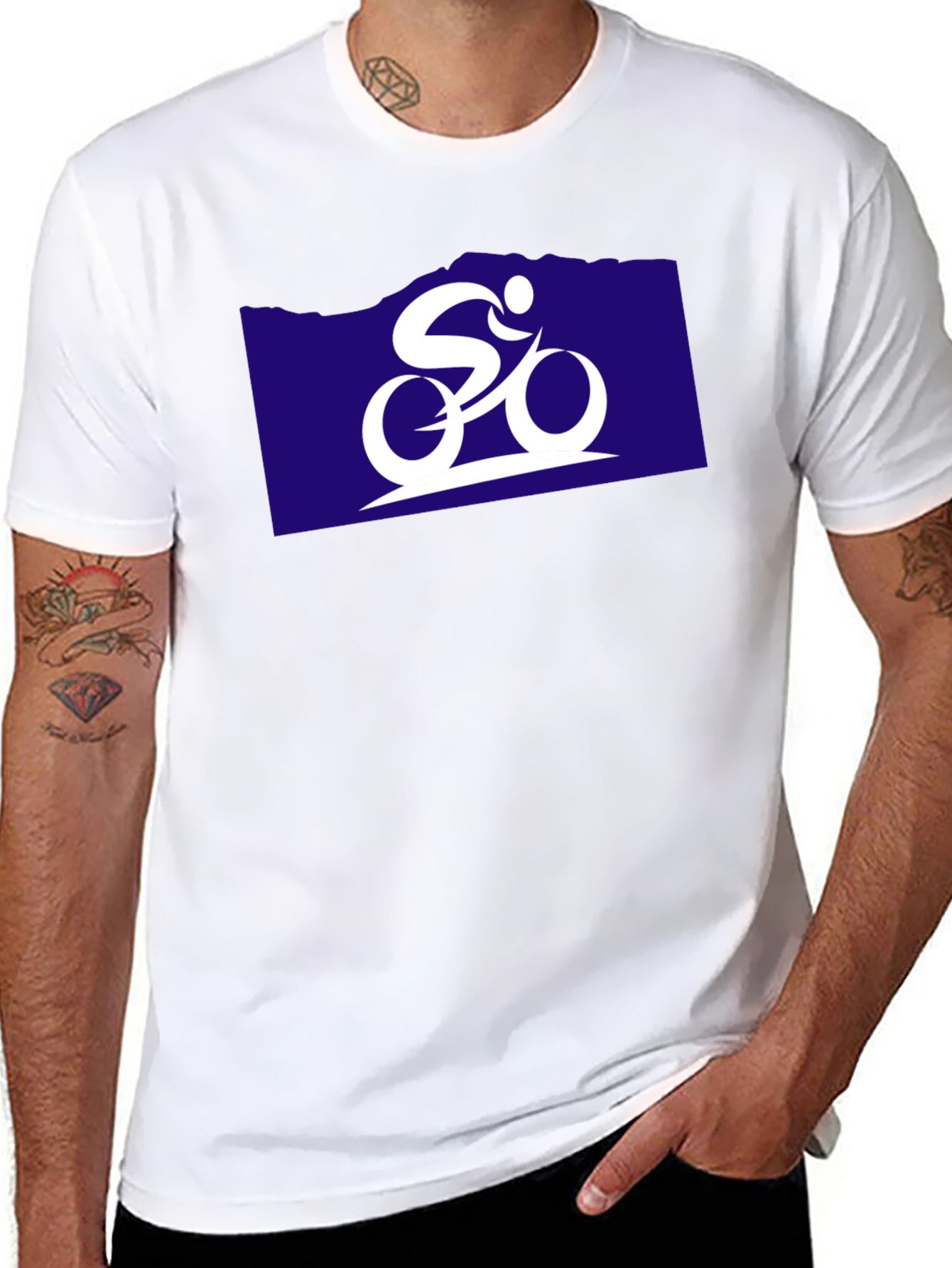 Cycling Graphic Tee - Black