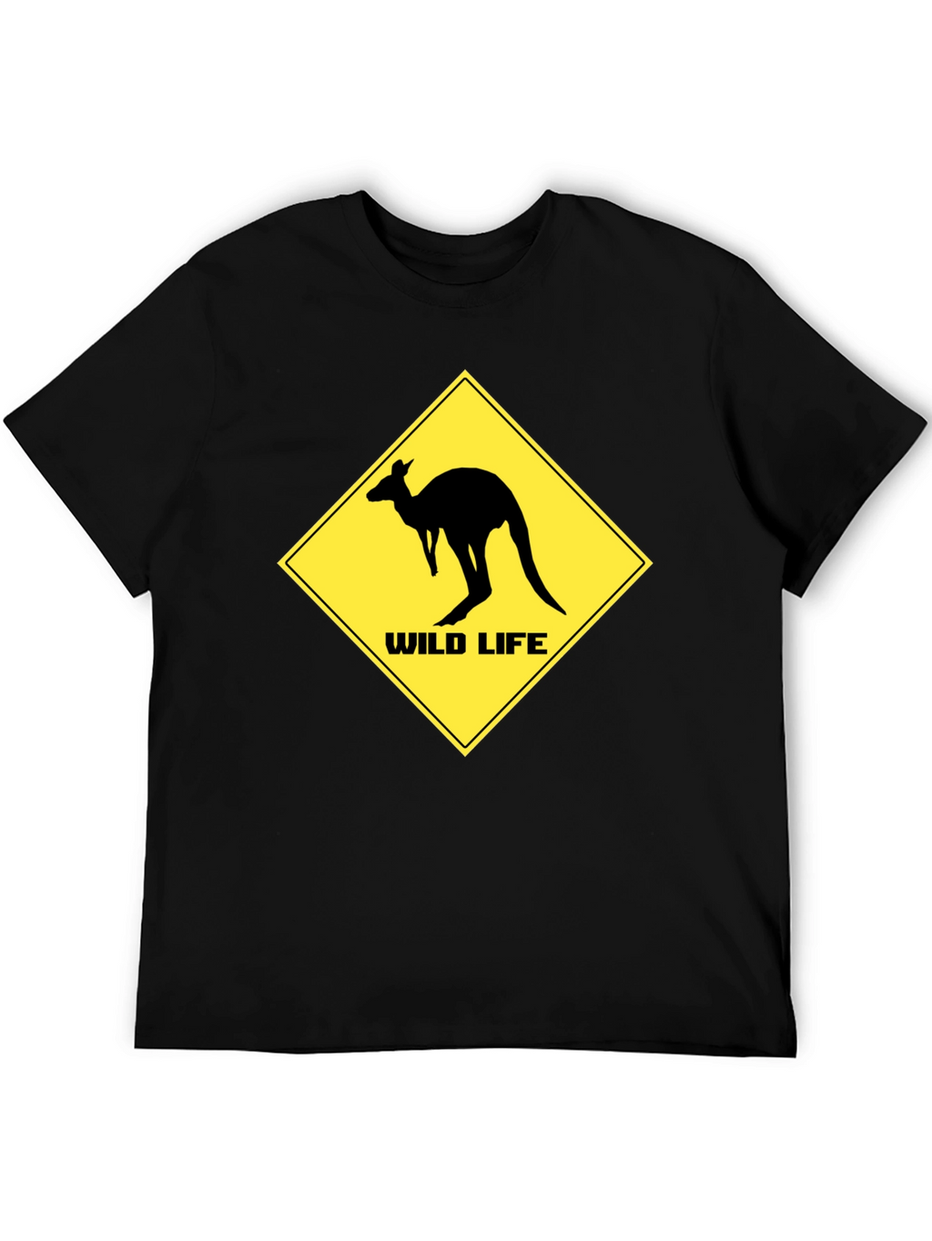 Wild Life Kangaroo Black T-Shirt