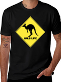 Wild Life Kangaroo Black T-Shirt