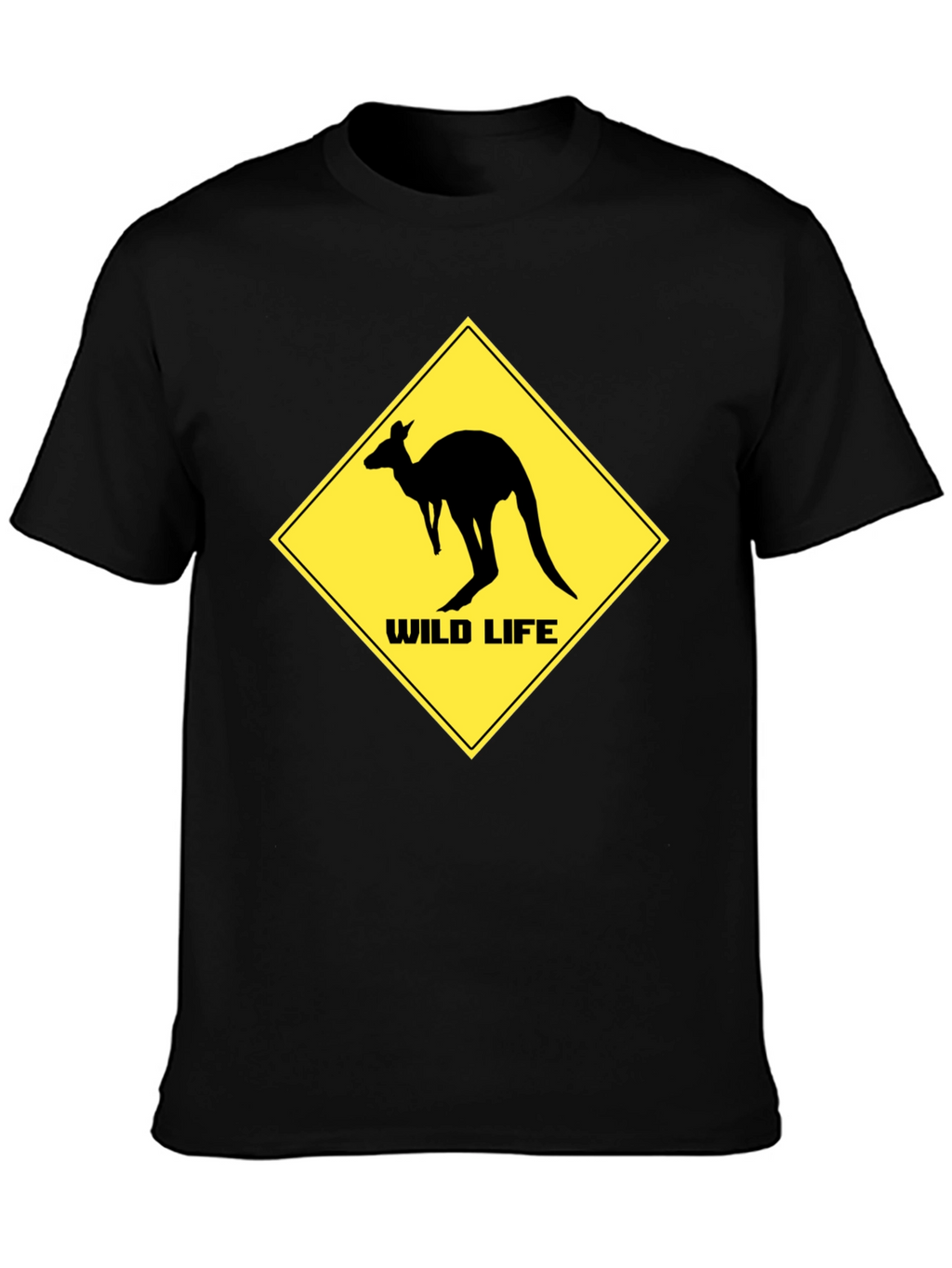 Wild Life Kangaroo Black T-Shirt