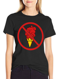 No Ice Cream Graphic T-Shirt - Black