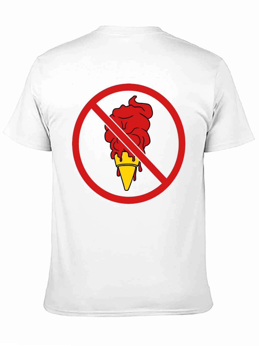 No Ice Cream Graphic T-Shirt - Black