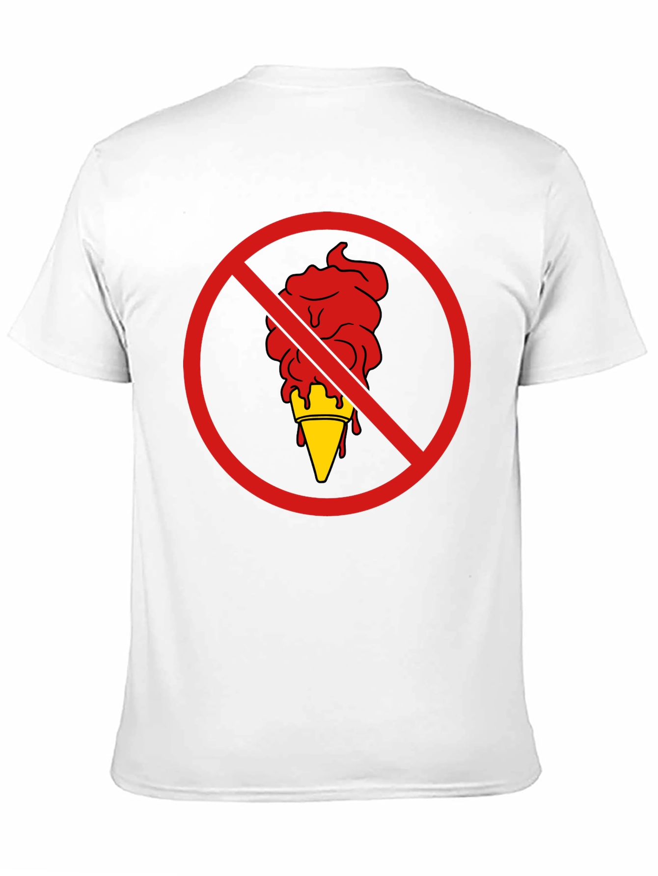 No Ice Cream Graphic T-Shirt - Black