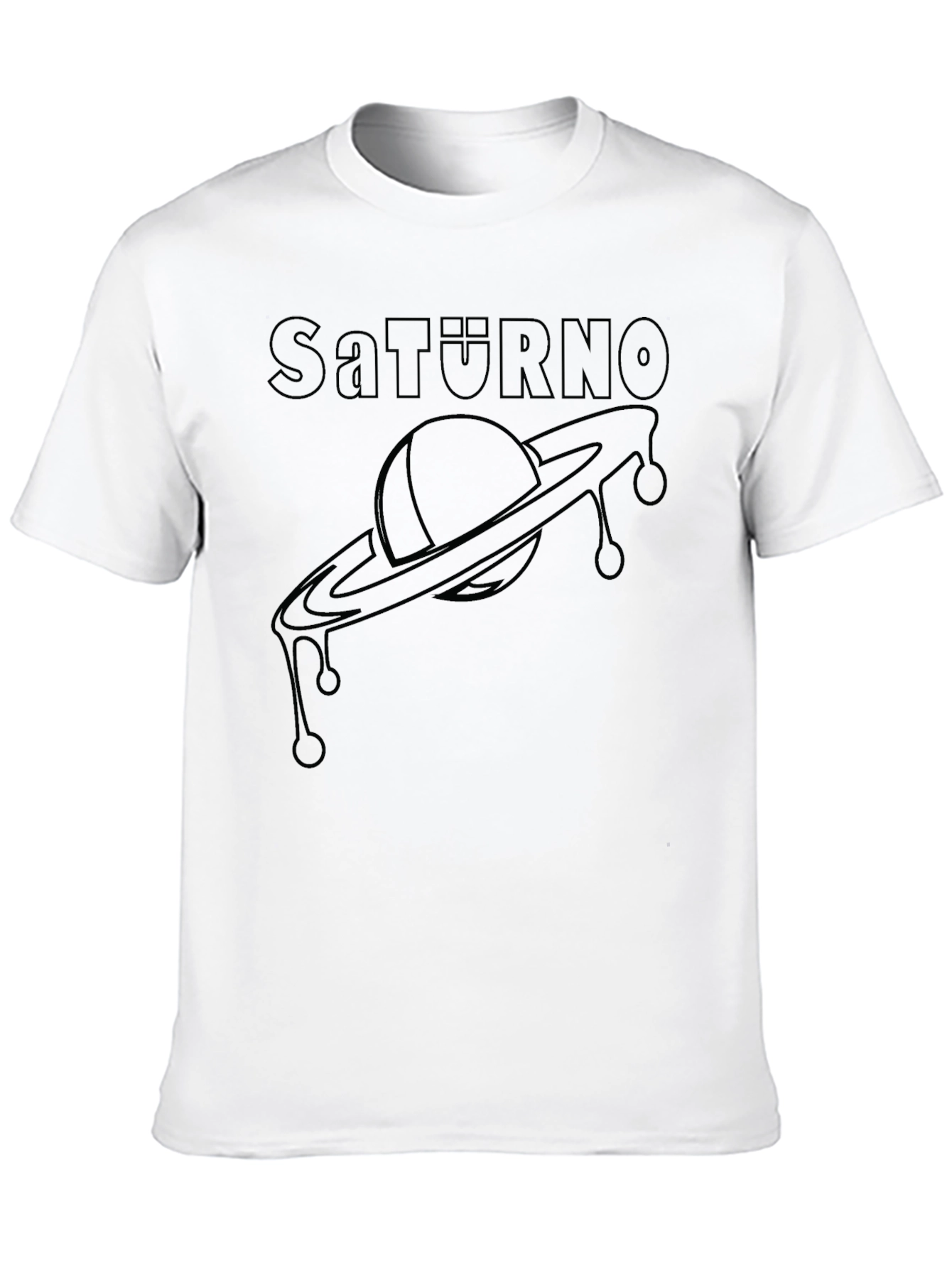 Saturno Graphic Tee - Modern Planet Saturn Design