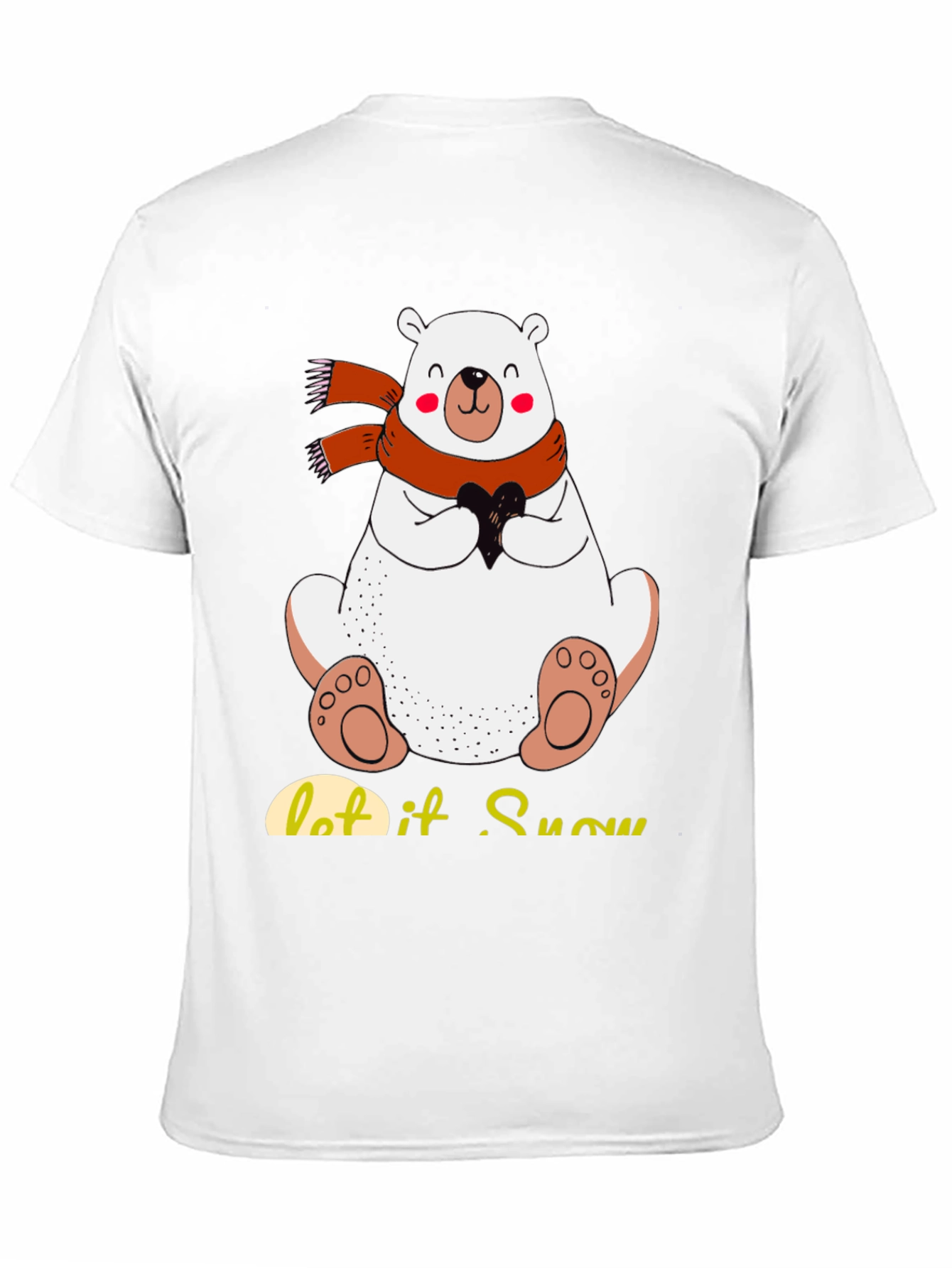 Cute Polar Bear T-Shirt: Let It Snow Holiday Tee