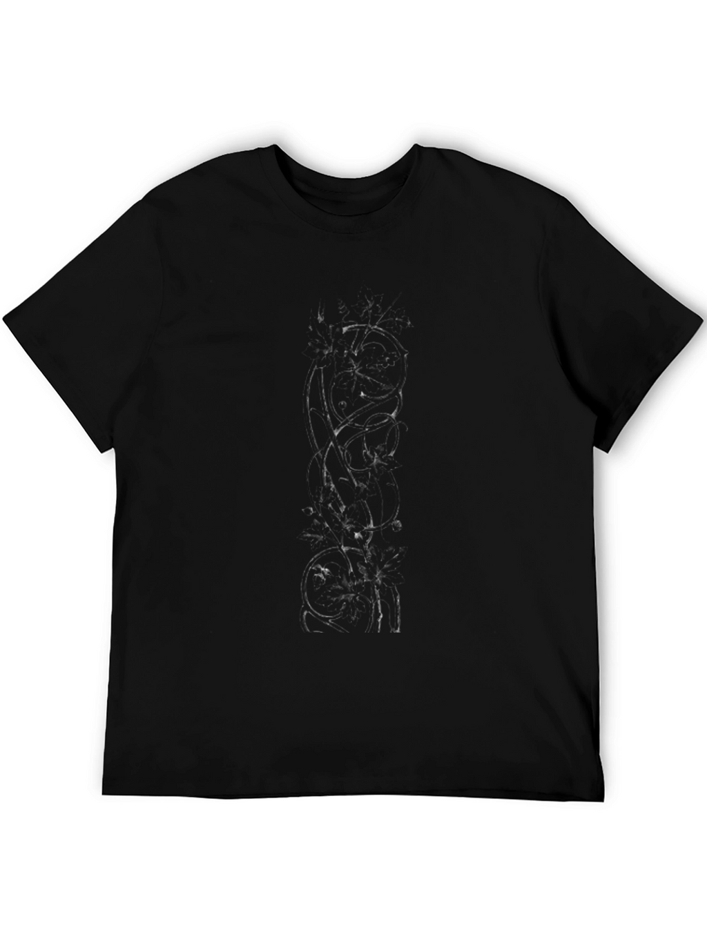 Black Graphic Print T-Shirt - Abstract Design