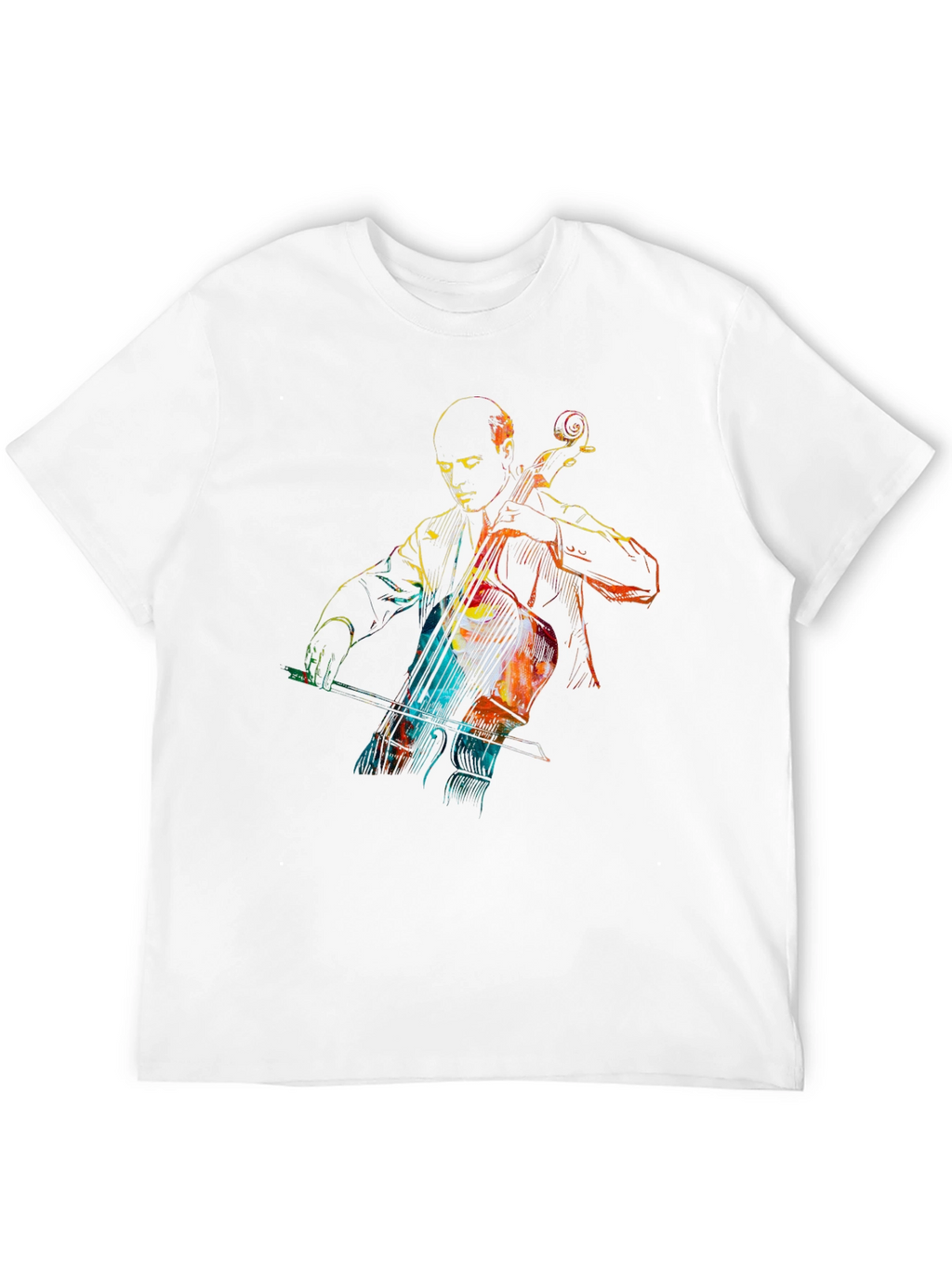Cello Player Graphic Tee - Unique Musician Shirt