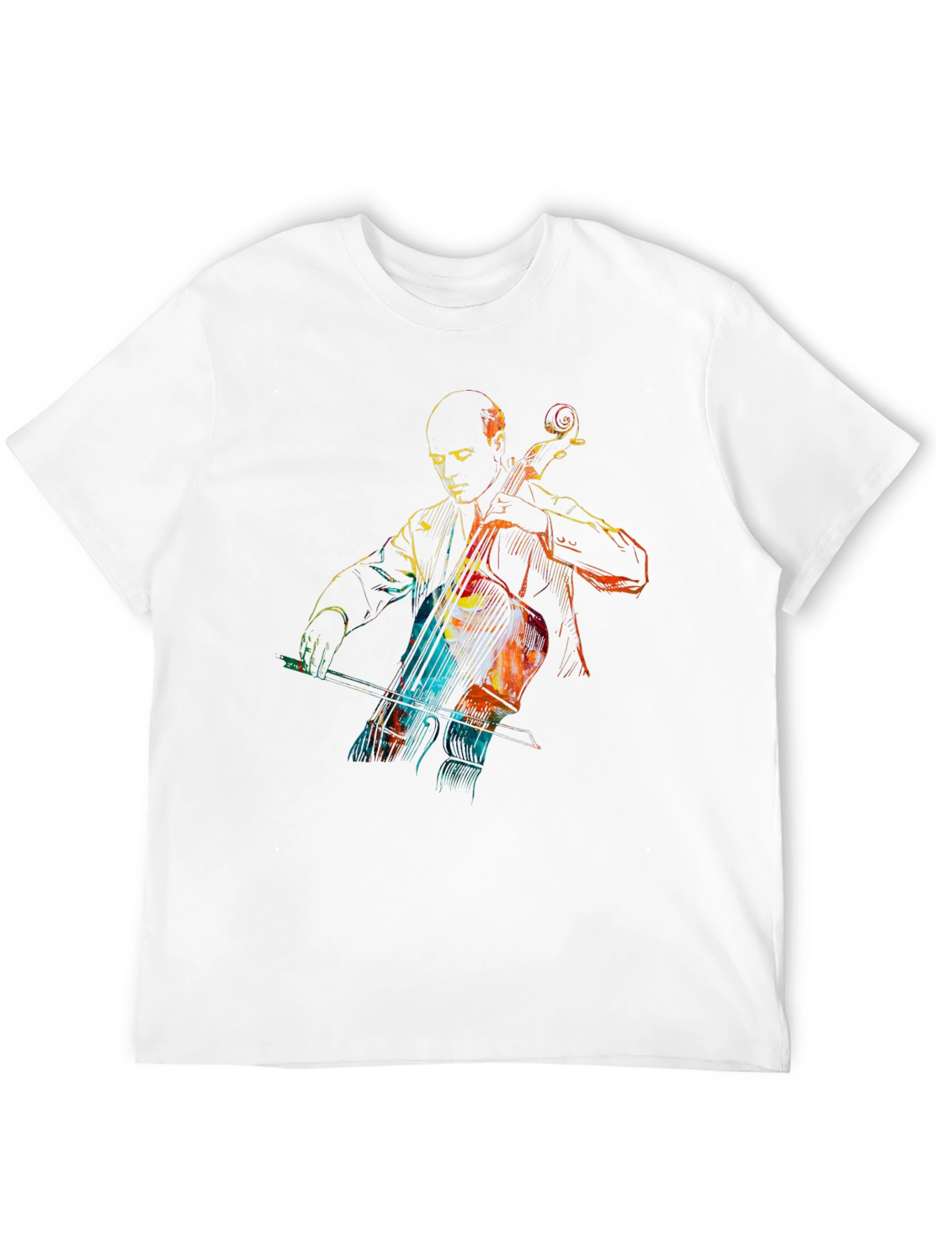 Cello Player Graphic Tee - Unique Musician Shirt