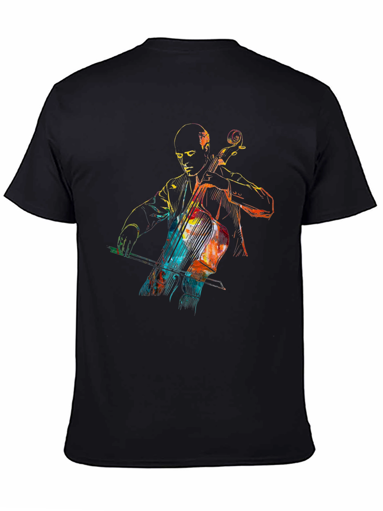 Cello Player Graphic Tee - Unique Musician Shirt