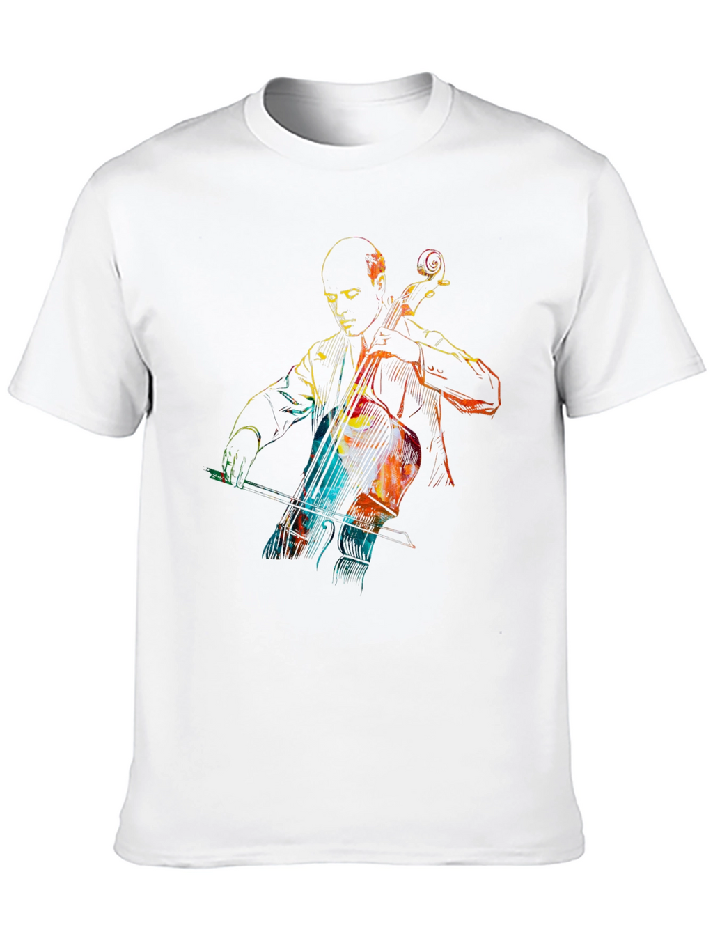 Cello Player Graphic Tee - Unique Musician Shirt