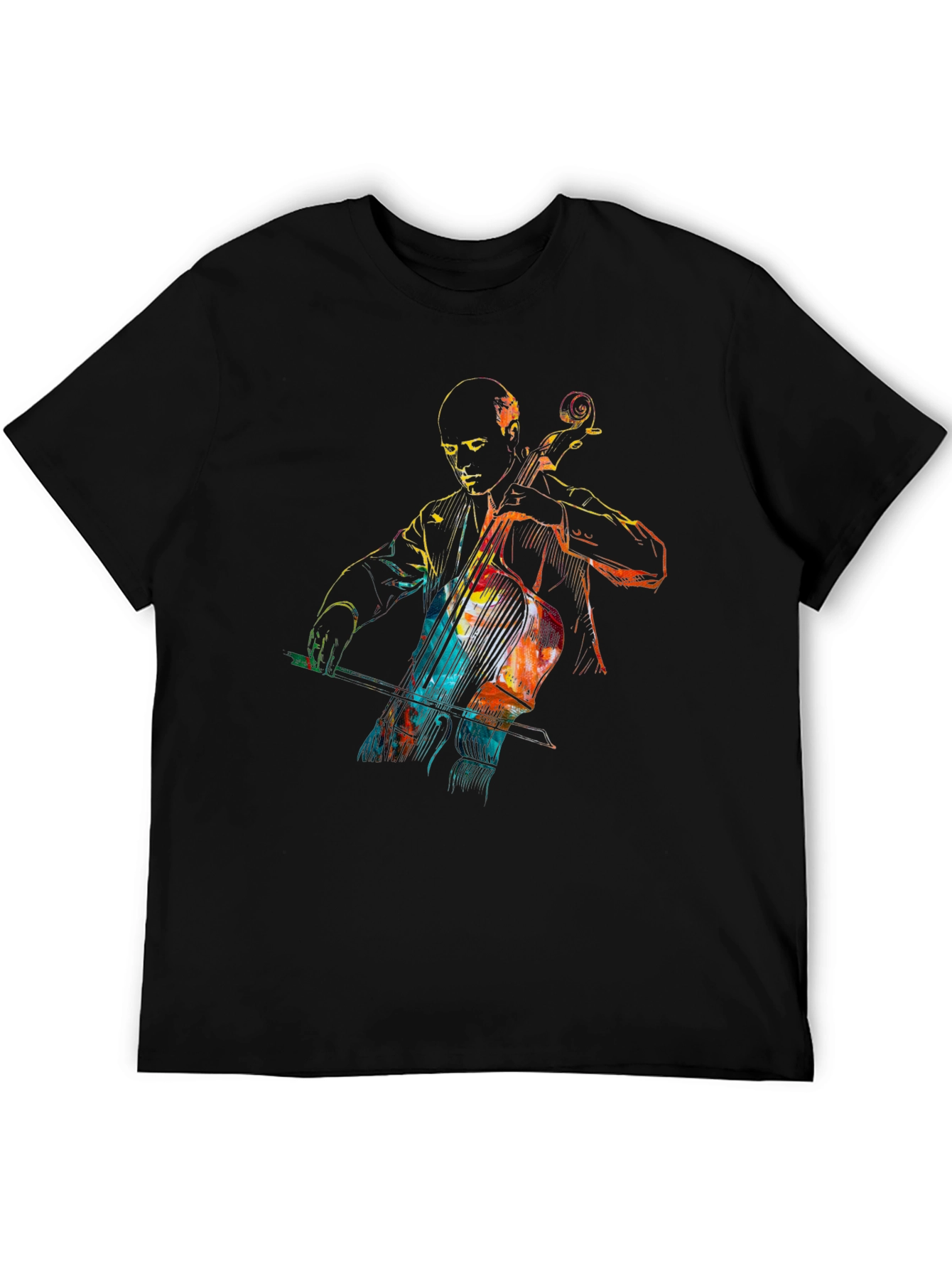 Cello Player Graphic Tee - Unique Musician Shirt