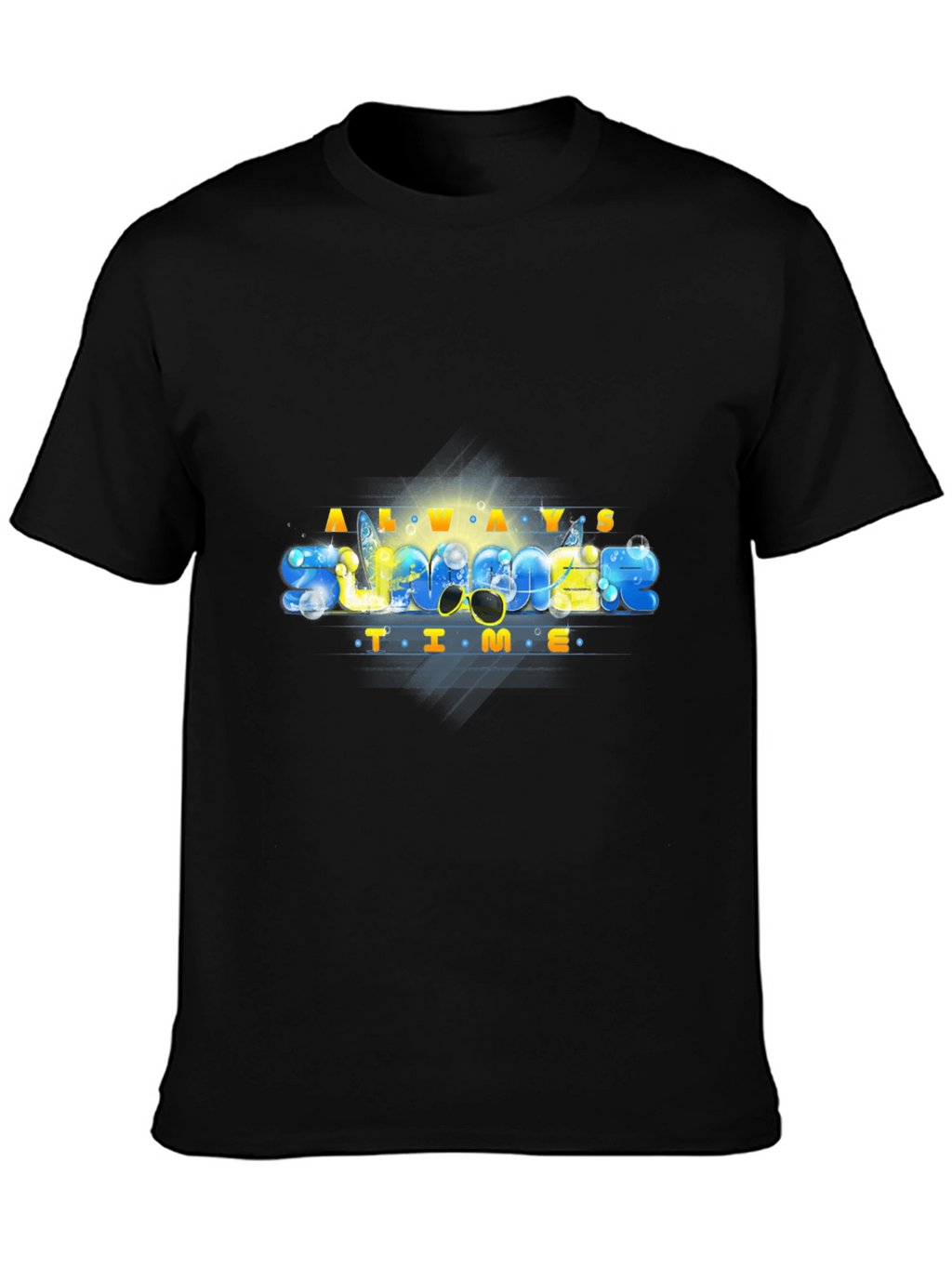 Always Summer Time Black T-Shirt