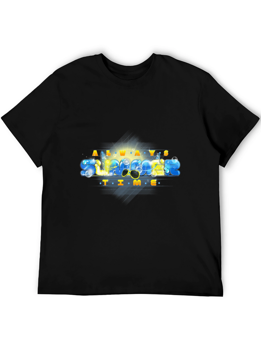 Always Summer Time Black T-Shirt