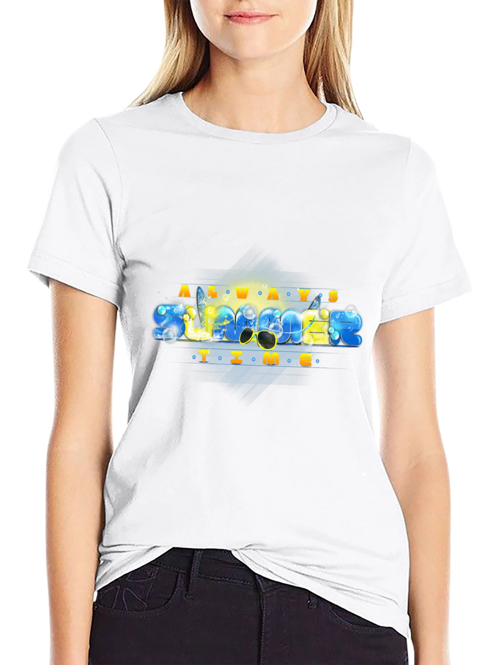 Always Summer Time Black T-Shirt