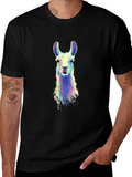 Llama Art Graphic Tee - Cool Animal Shirt
