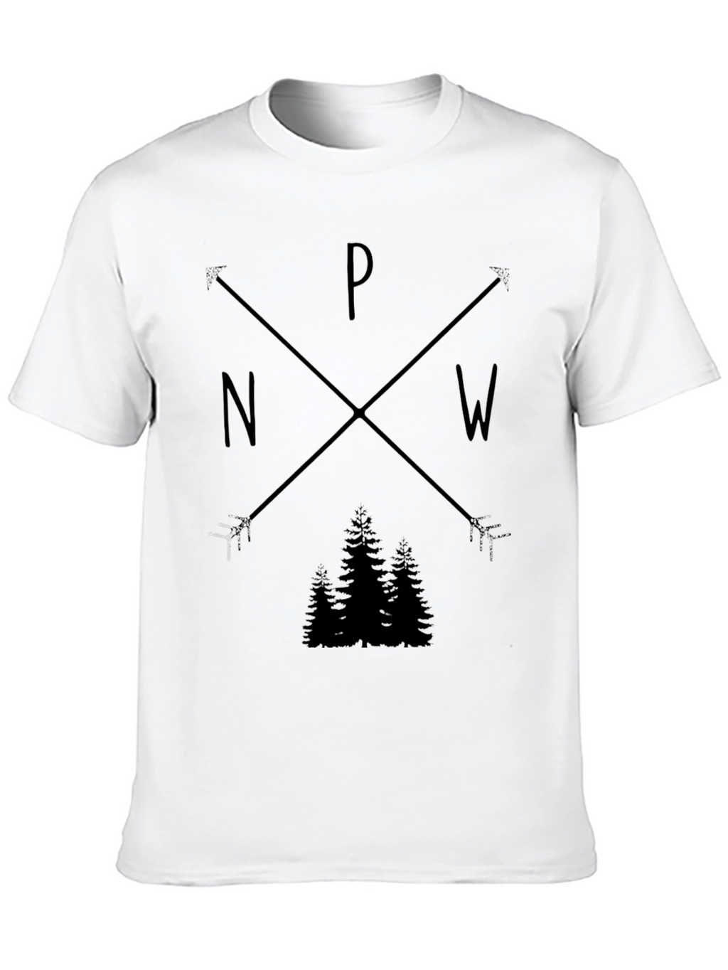 PNW Arrow & Trees Graphic Black T-Shirt