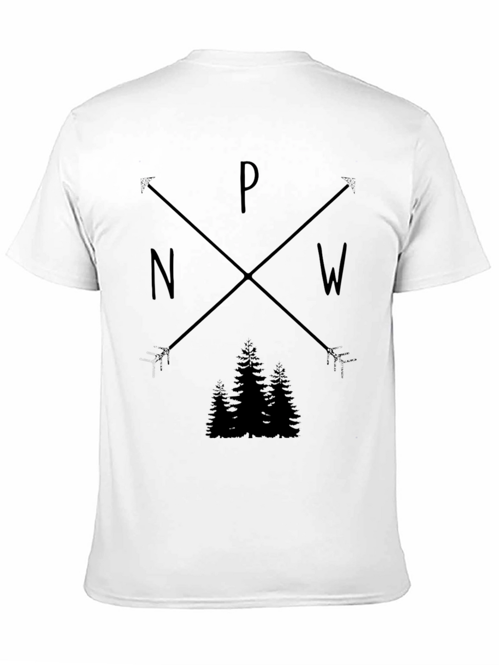PNW Arrow & Trees Graphic Black T-Shirt
