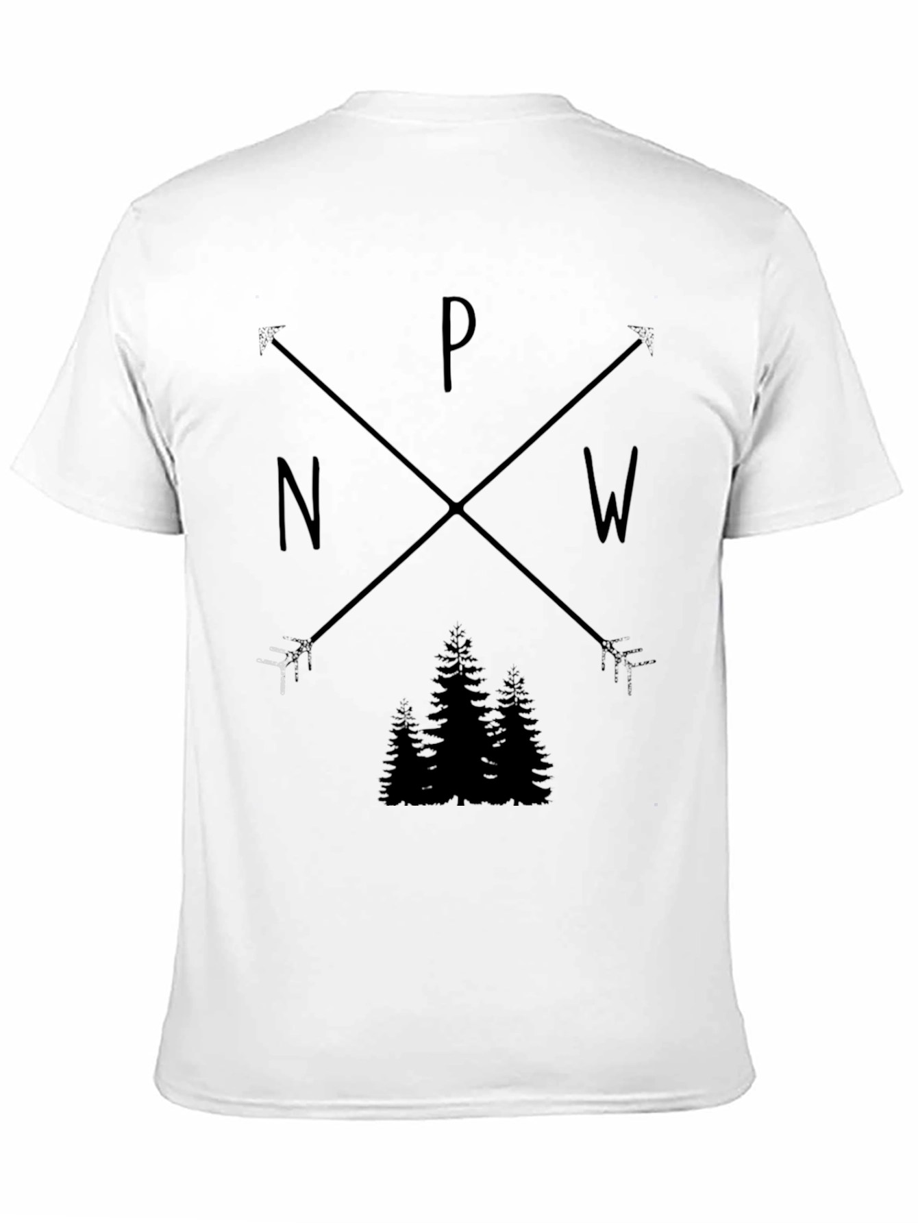 PNW Arrow & Trees Graphic Black T-Shirt