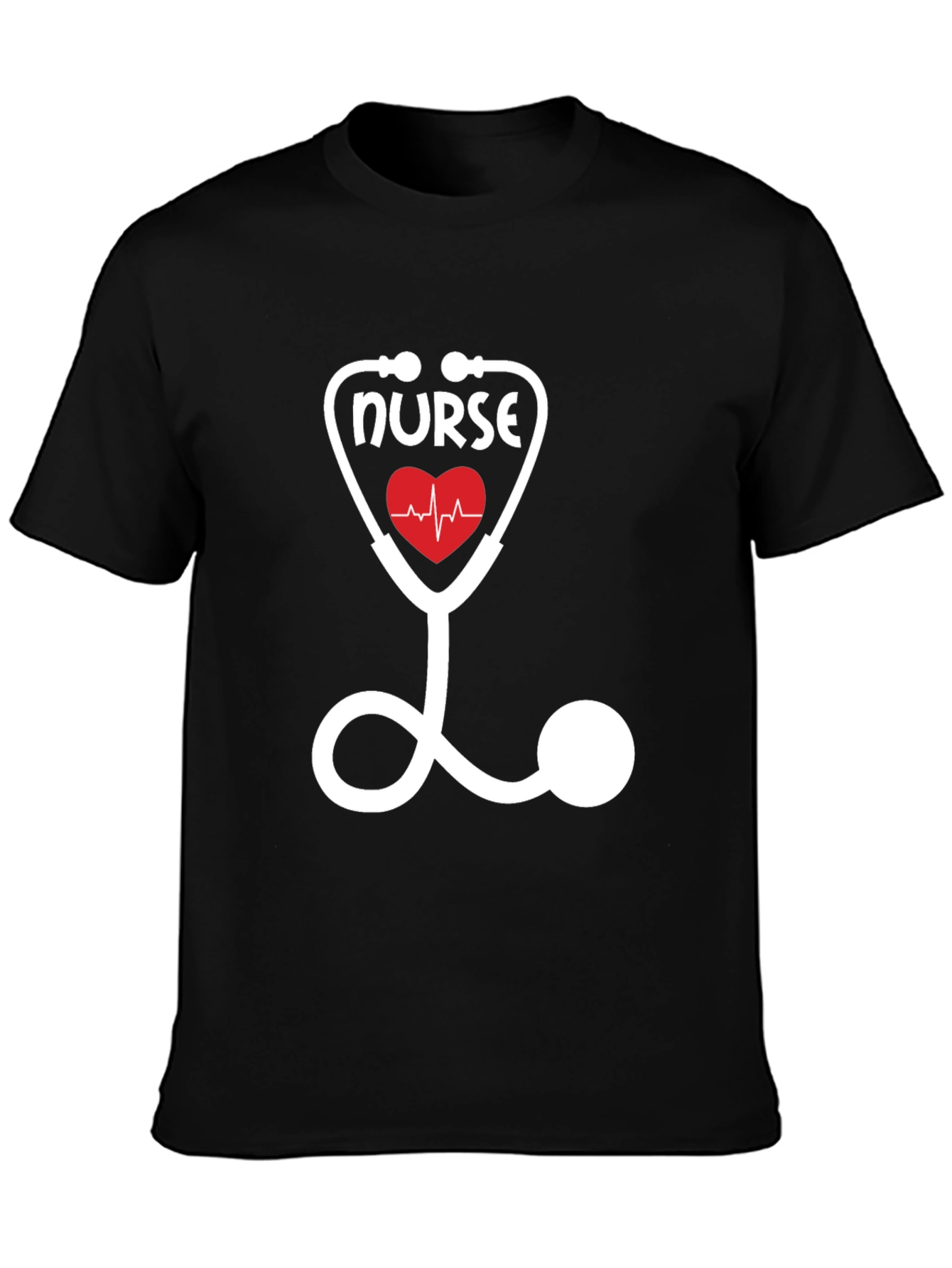 Nurse Stethoscope Heartbeat T-Shirt - Medical Professional Apparel