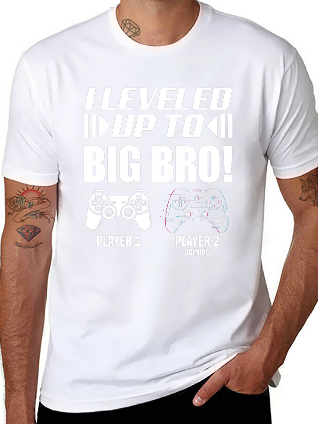 Level Up to Big Bro T-Shirt - Gamer Announcement