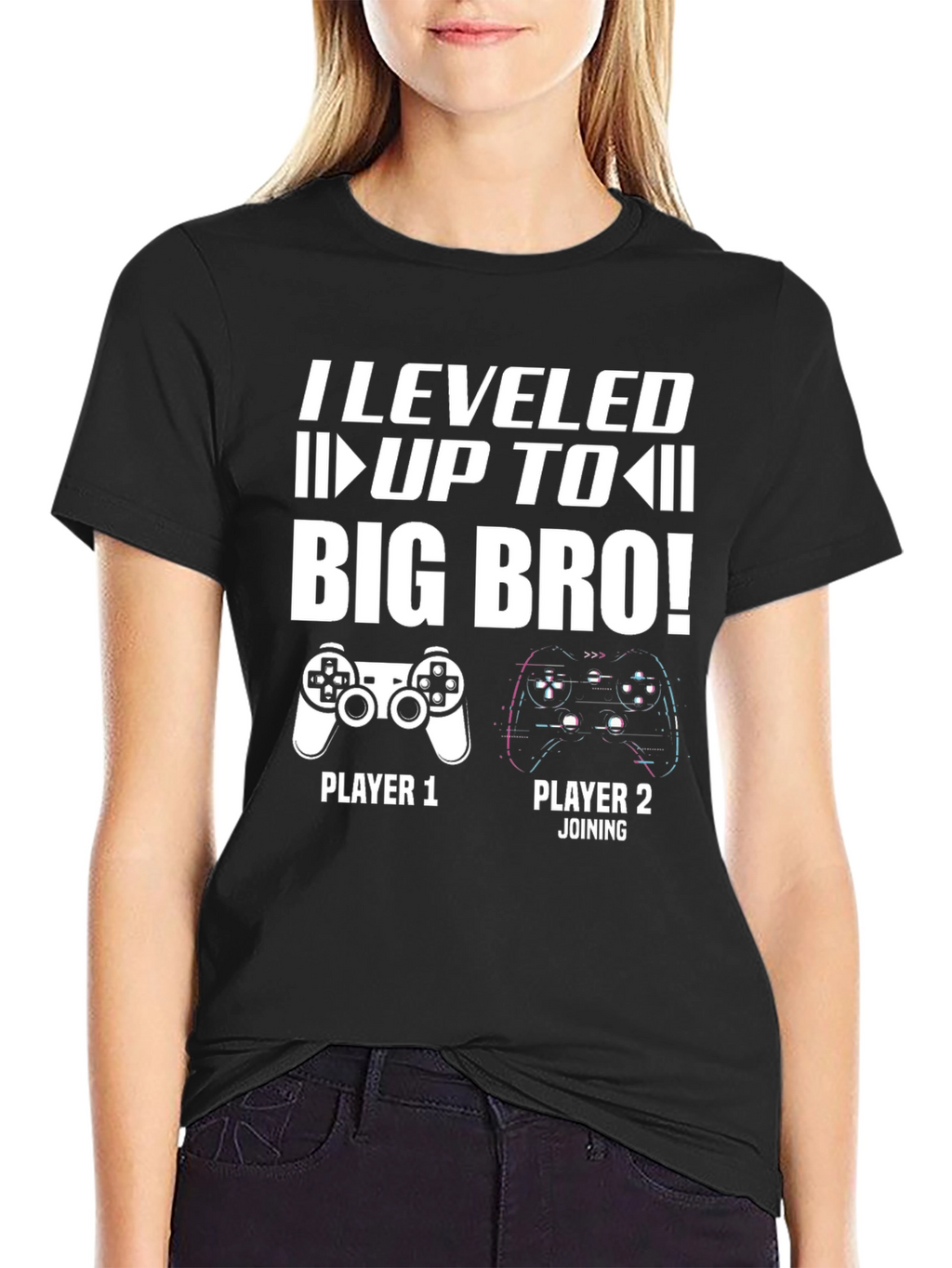 Level Up to Big Bro T-Shirt - Gamer Announcement