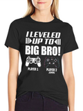 Level Up to Big Bro T-Shirt - Gamer Announcement