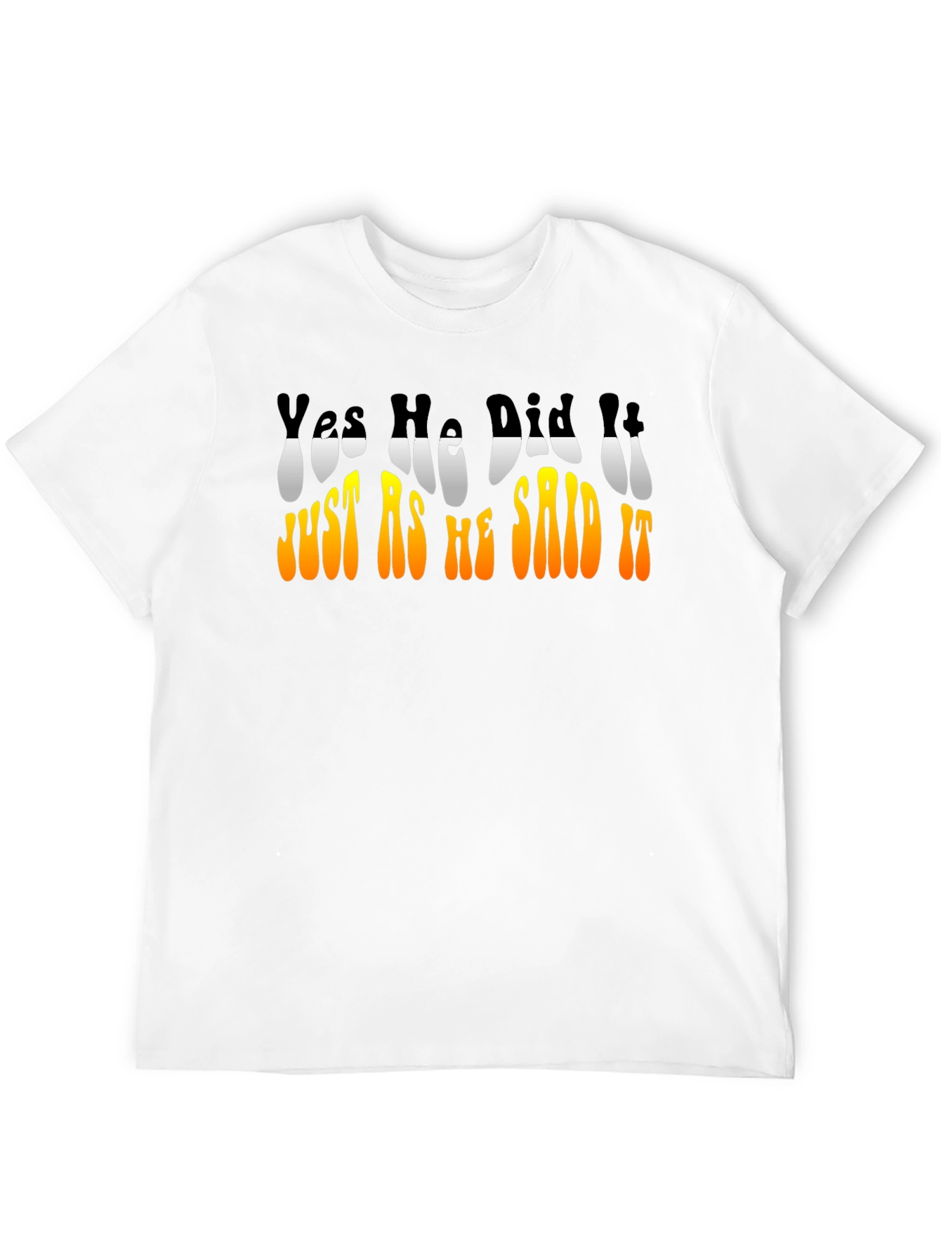 Retro Yes He Did It Graphic T-Shirt
