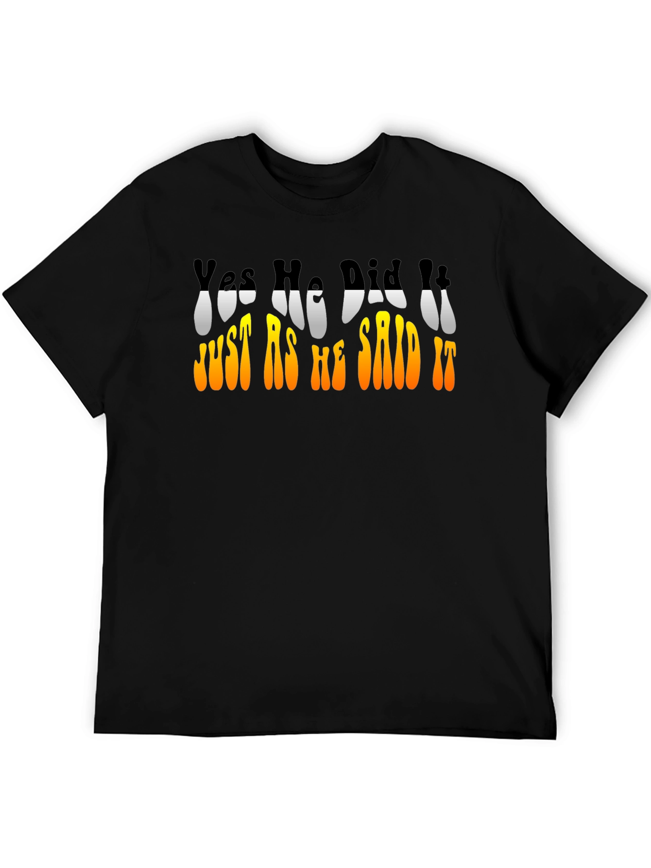 Retro Yes He Did It Graphic T-Shirt