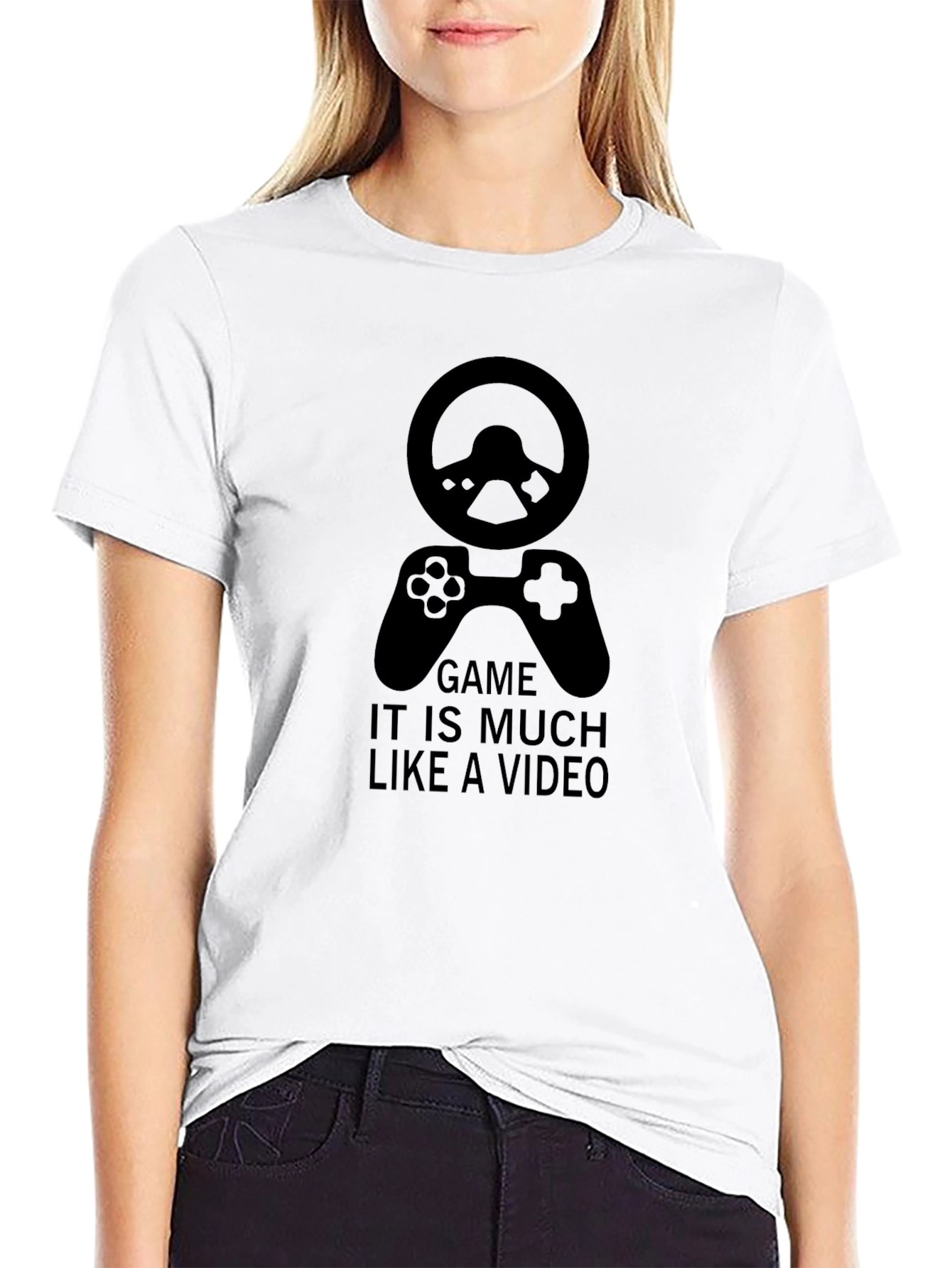 Gamer Style Black Tee - Game It Is Much Like A Video