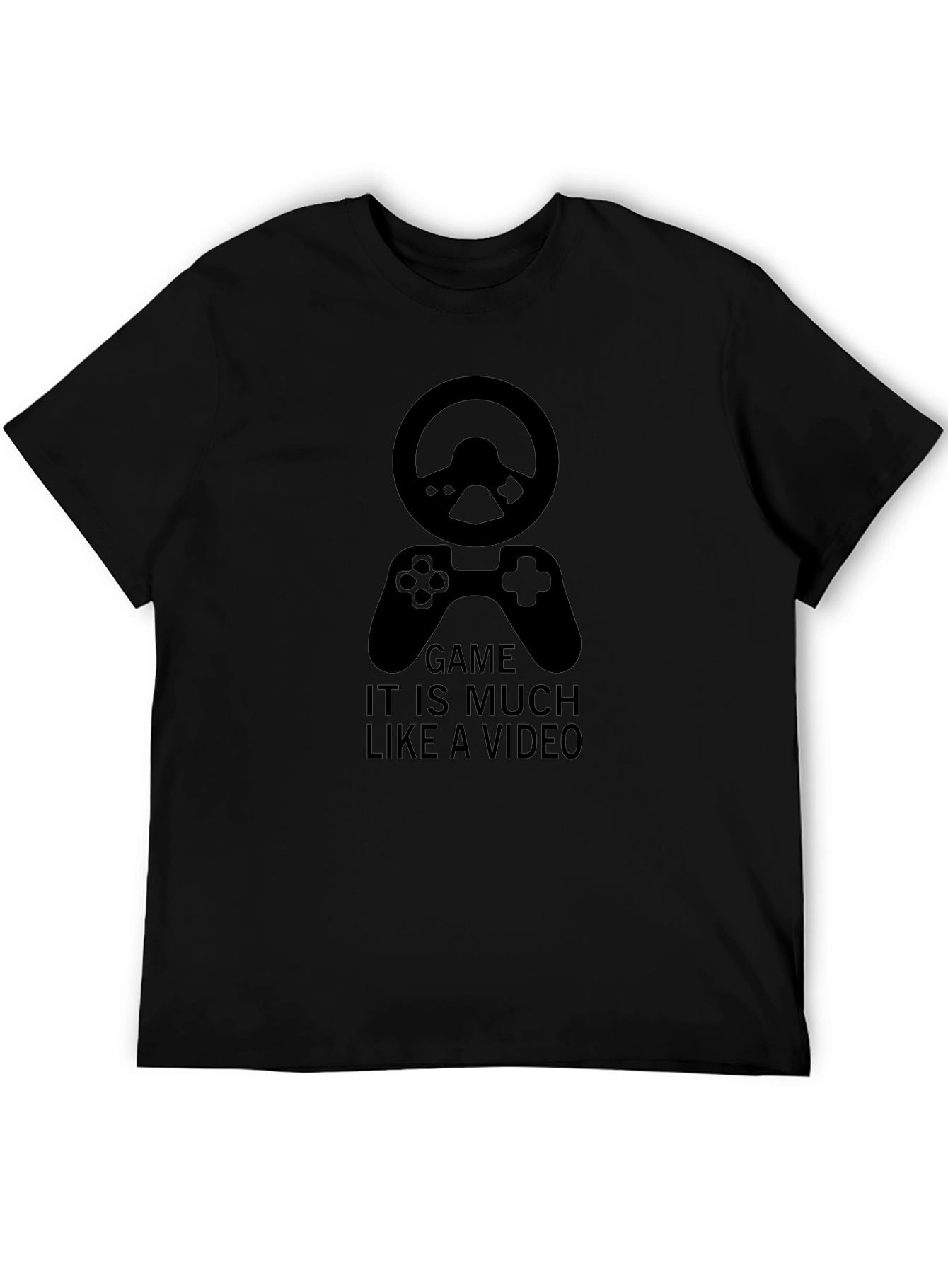 Gamer Style Black Tee - Game It Is Much Like A Video