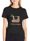 Sloth Free Climbing Graphic T-Shirt