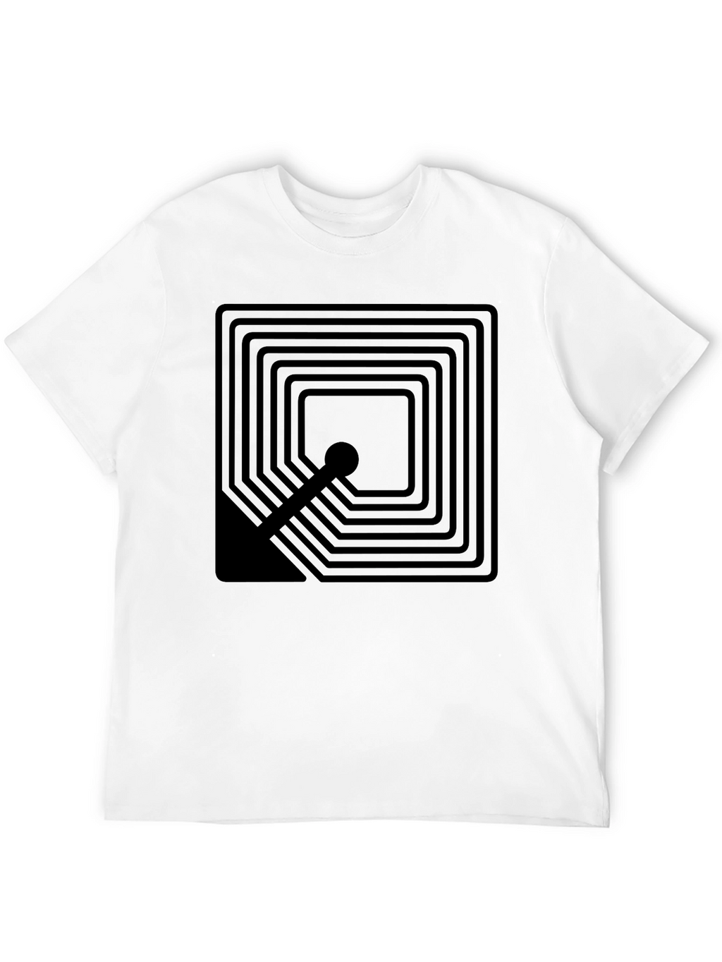 Geometric Square Graphic T-Shirt - Modern Design