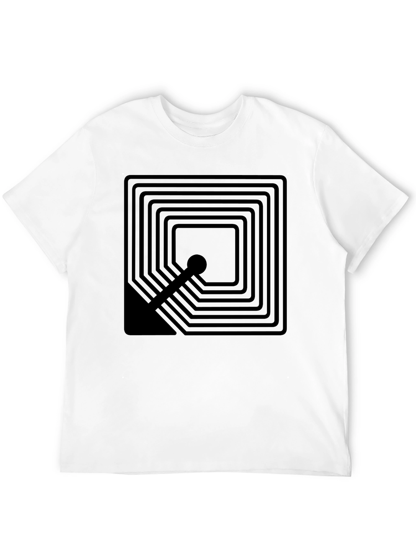 Geometric Square Graphic T-Shirt - Modern Design