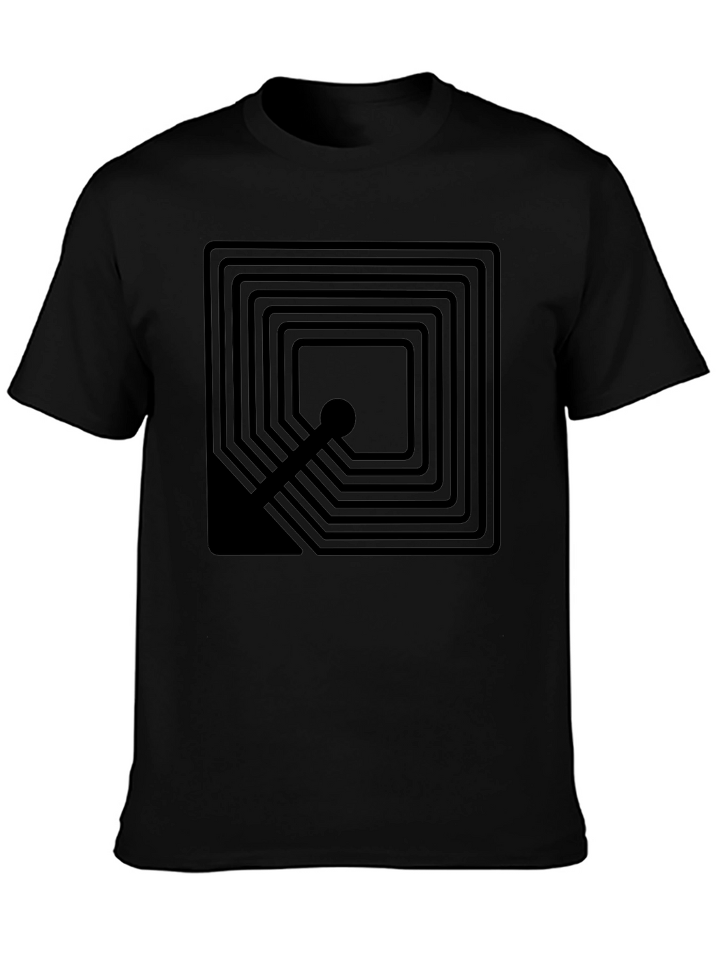 Geometric Square Graphic T-Shirt - Modern Design