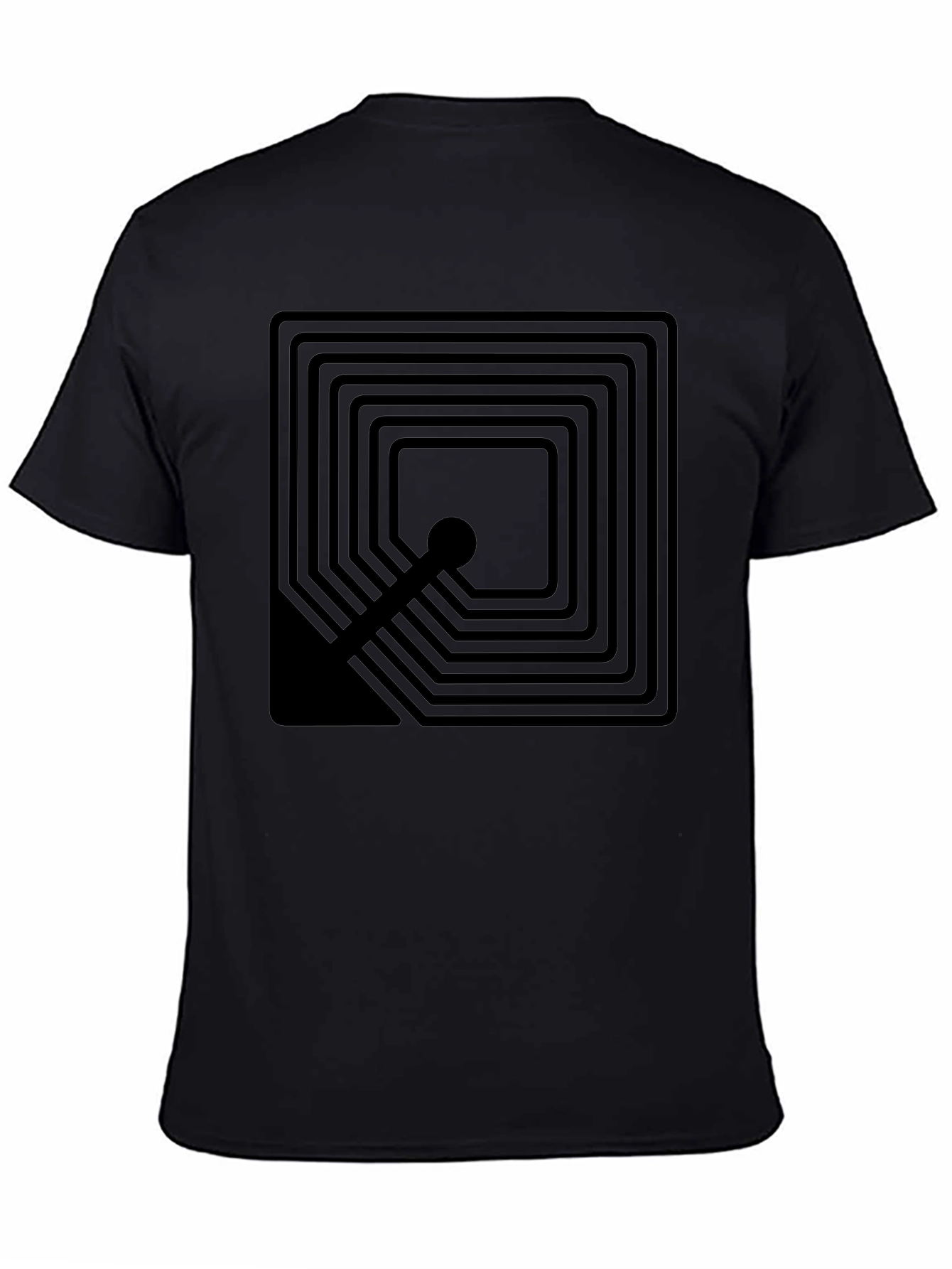 Geometric Square Graphic T-Shirt - Modern Design