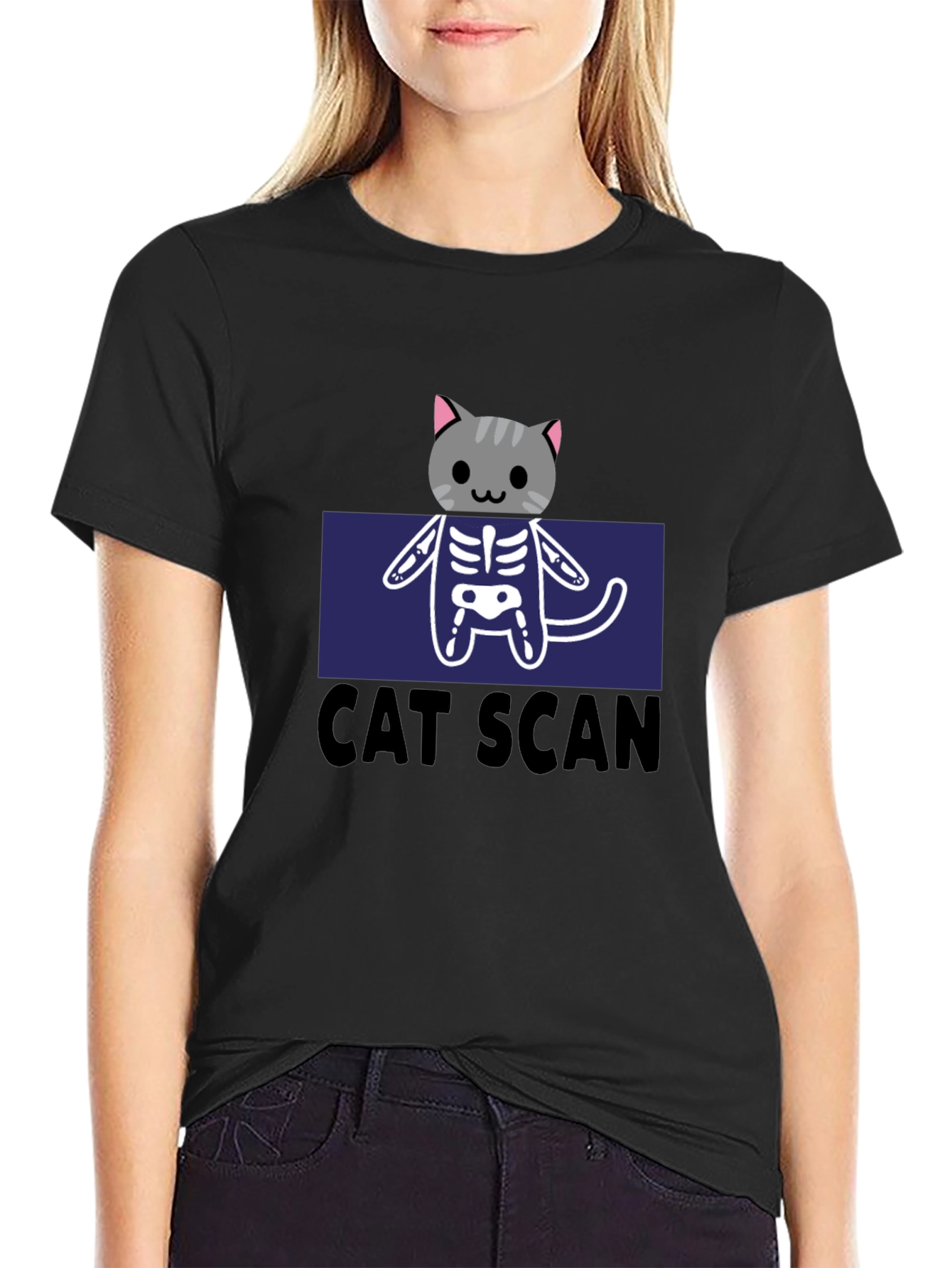 Cat Scan Funny Graphic T-Shirt