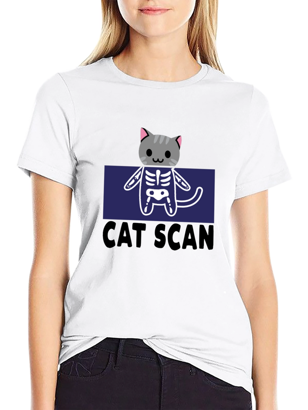 Cat Scan Funny Graphic T-Shirt