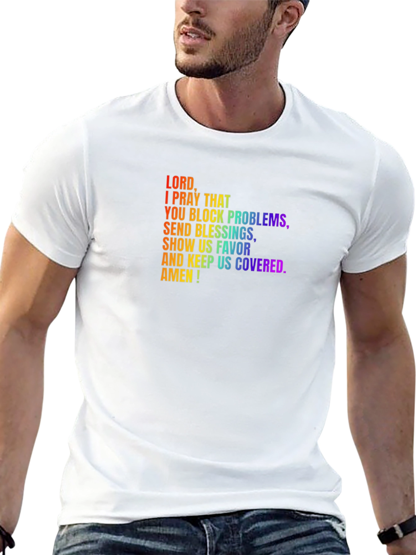 Prayer T-Shirt: Block Problems Send Blessings